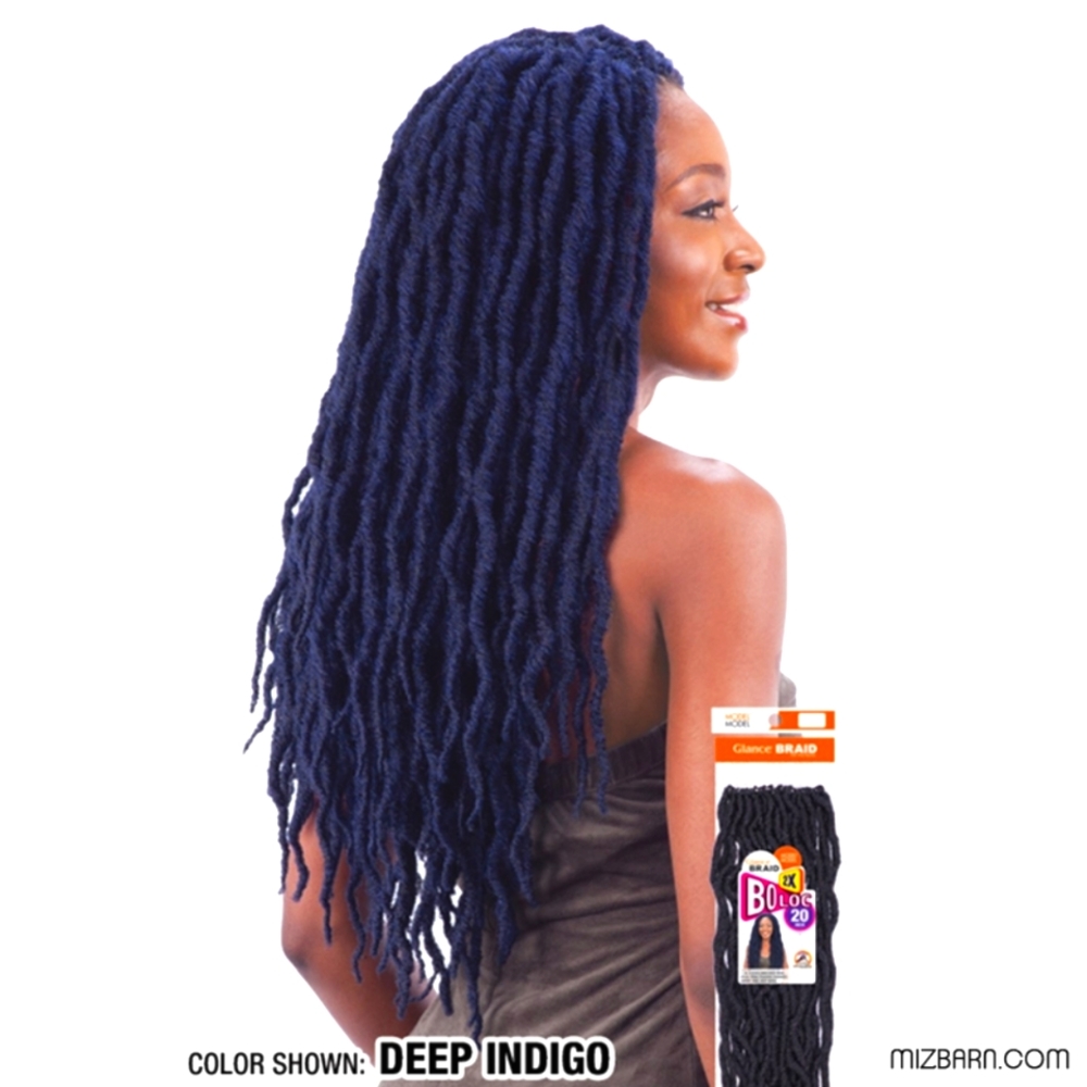 Freetress Braid Bo Loc 2X 18 inches Crochet Hair Deep Indigo (4 Packs)